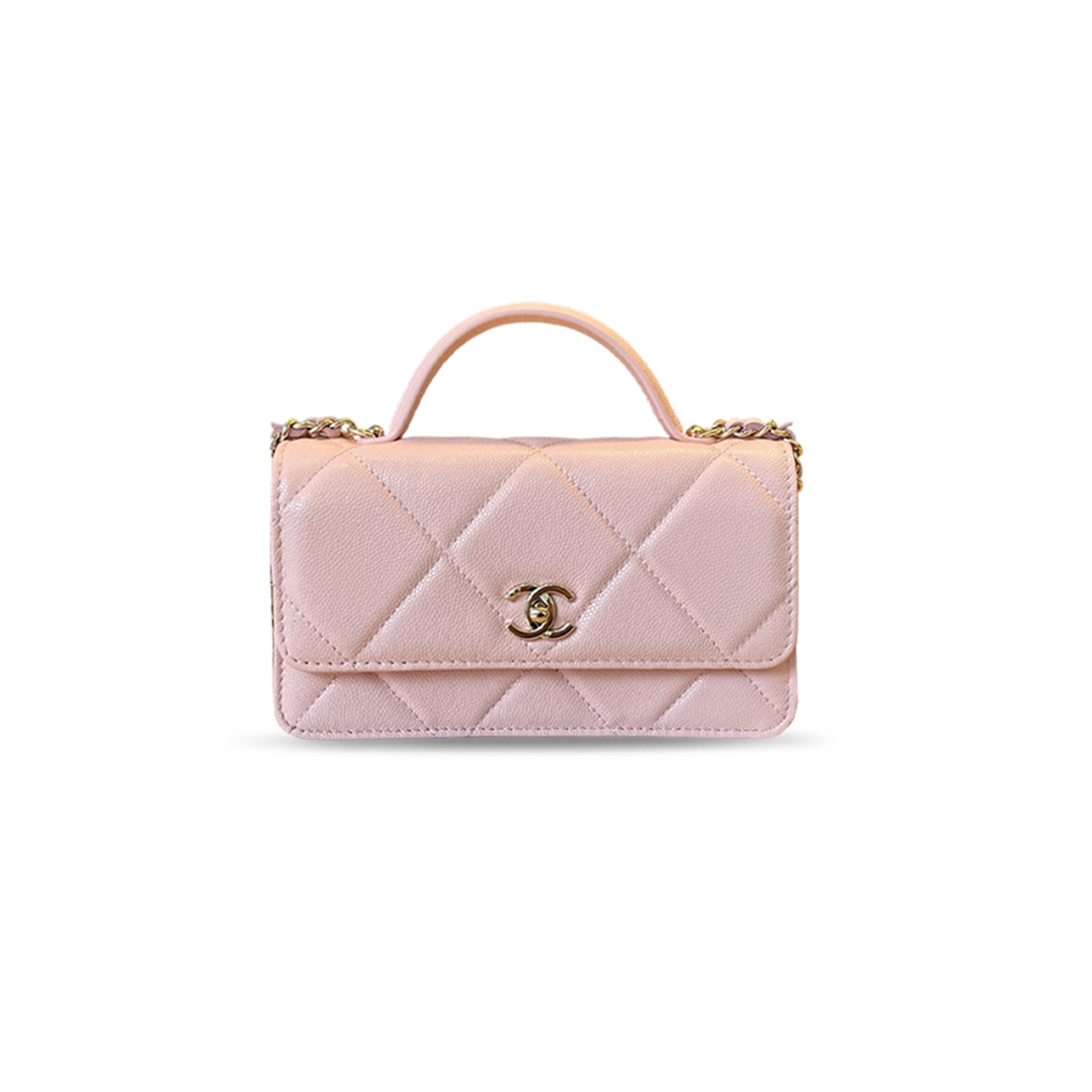 CHANEL 25K HANDLE WITH LARGE DIAMOND PATTERN CHAIN WOC A96171 (19*12*4cm) CHANEL 25K HANDLE WITH LARGE DIAMOND PATTERN CHAIN WOC A96171 (19*12*4cm)